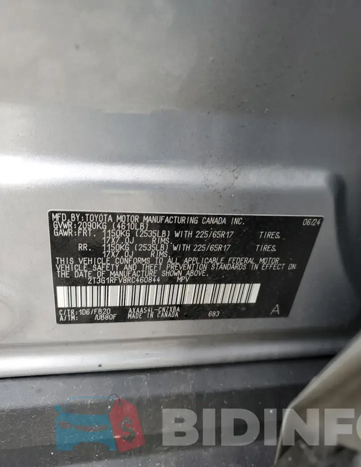 2T3G1RFV8RC460844 Photo# 13