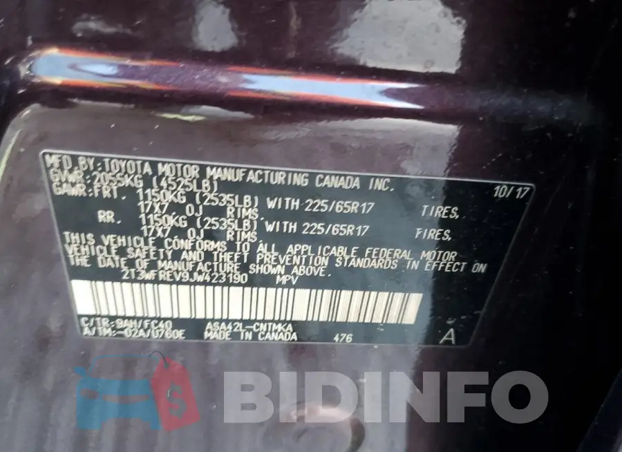 2T3WFREV9JW423190 Photo# 13
