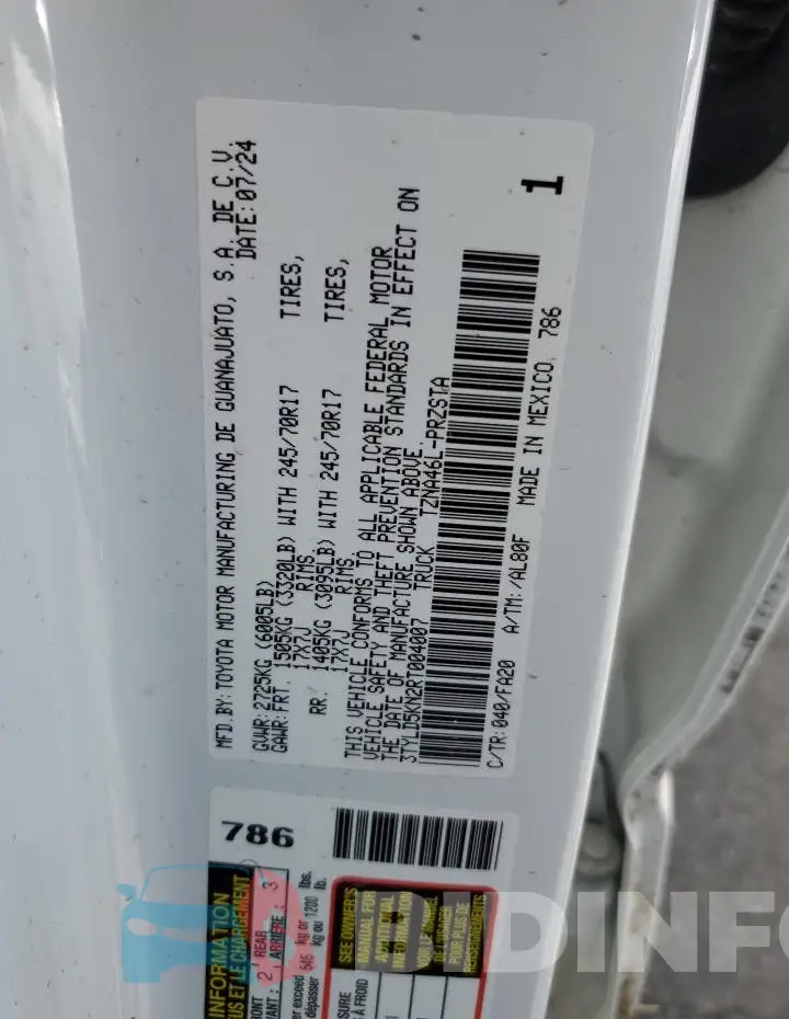 3TYLD5KN2RT004007 Photo# 12