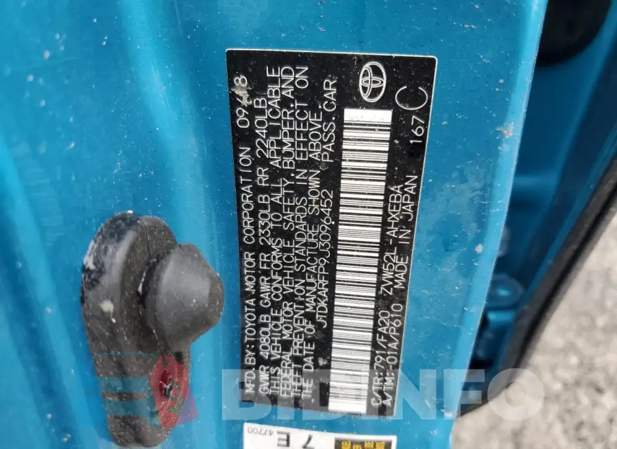 JTDKARFP9J3096452 Photo# 13