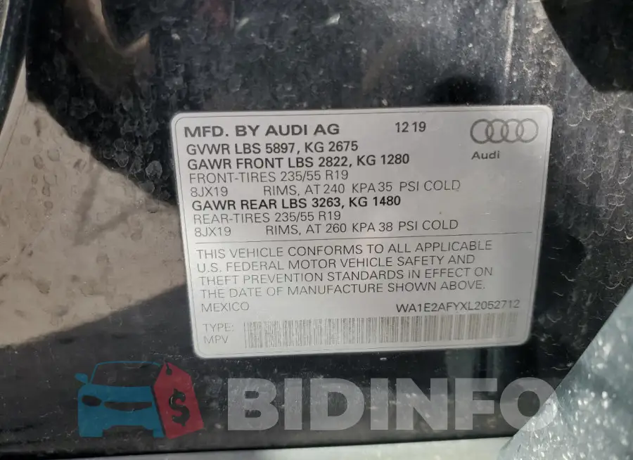 WA1E2AFYXL2052712 Photo# 14