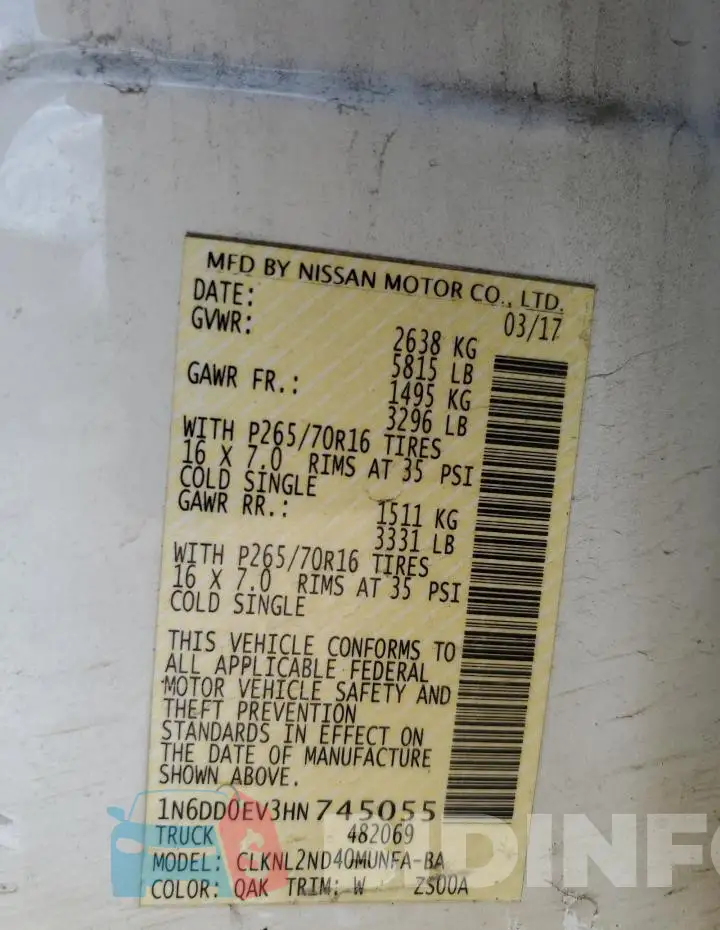 1N6DD0EV3HN745055 Photo# 13
