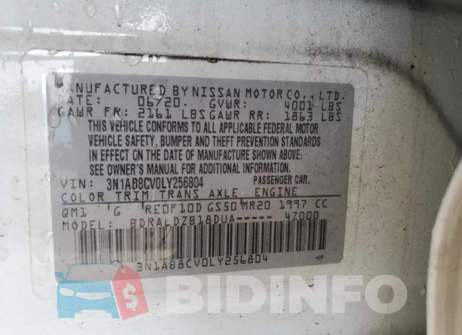 3N1AB8CV0LY256804 Photo# 12