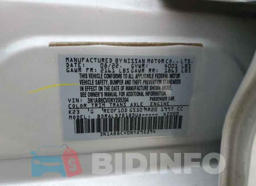 3N1AB8CV0NY295394 Photo# 12