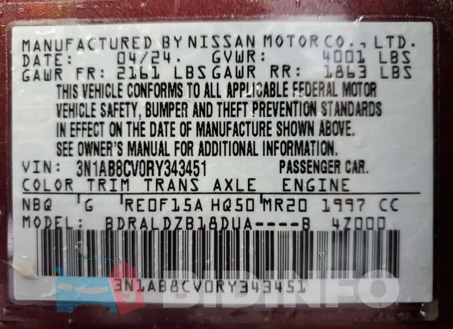 3N1AB8CV0RY343451 Photo# 13