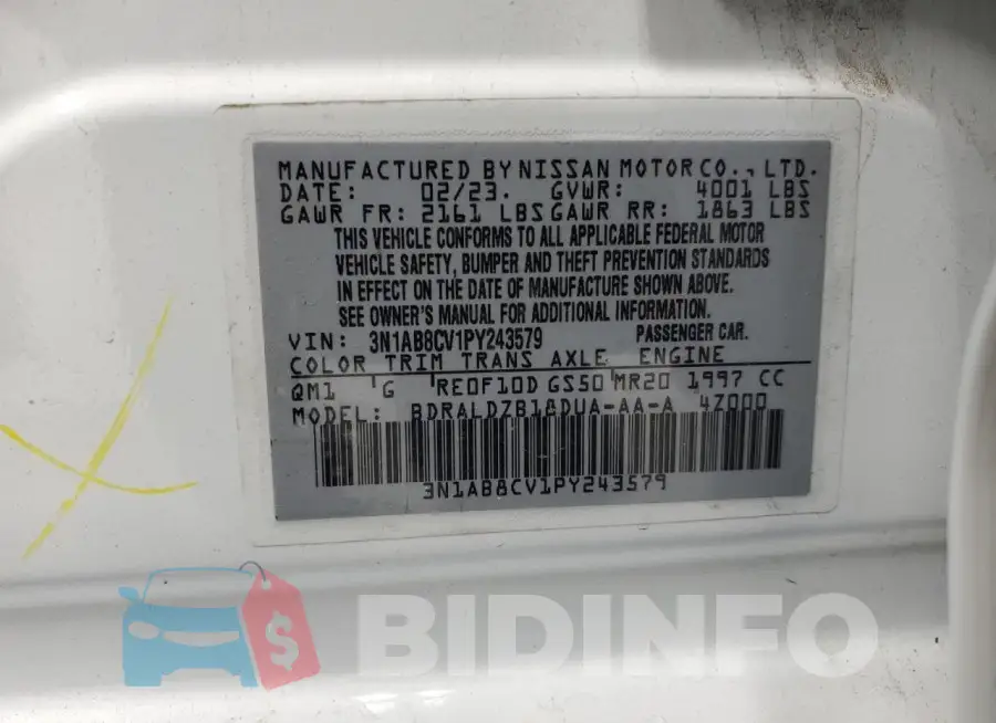 3N1AB8CV1PY243579 Photo# 12