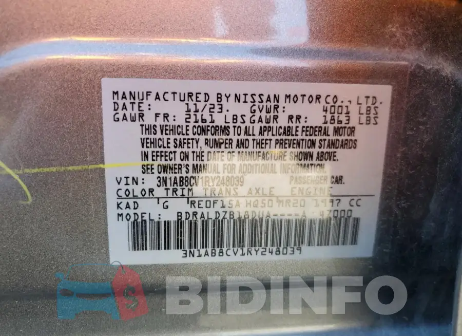 3N1AB8CV1RY248039 Photo# 12