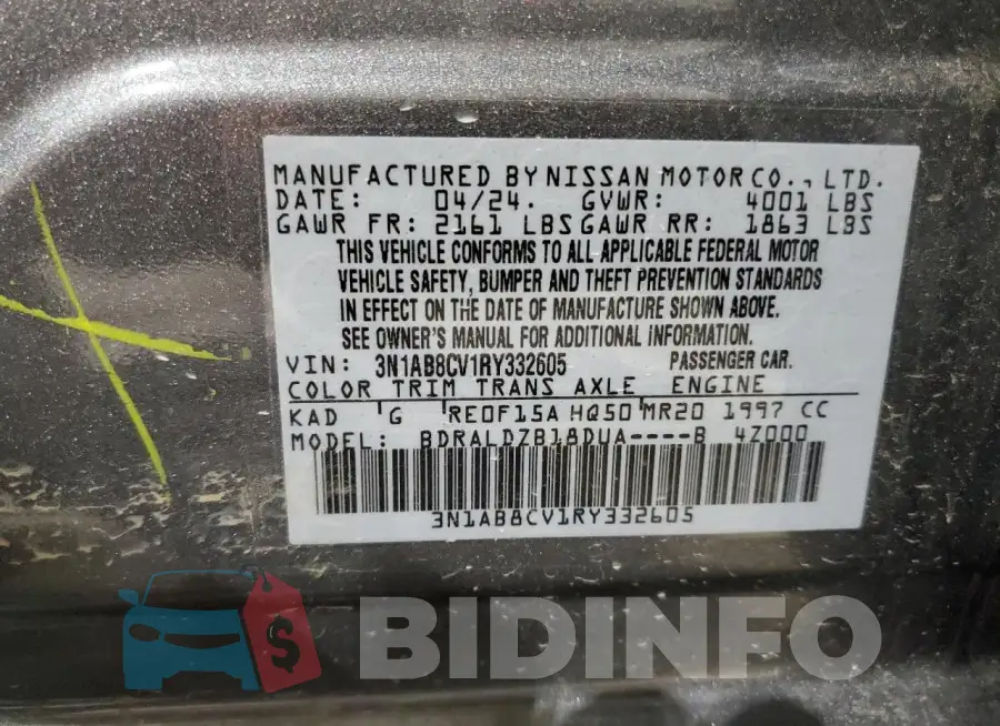 3N1AB8CV1RY332605 Photo# 12