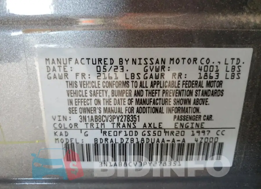3N1AB8CV3PY278351 Photo# 12