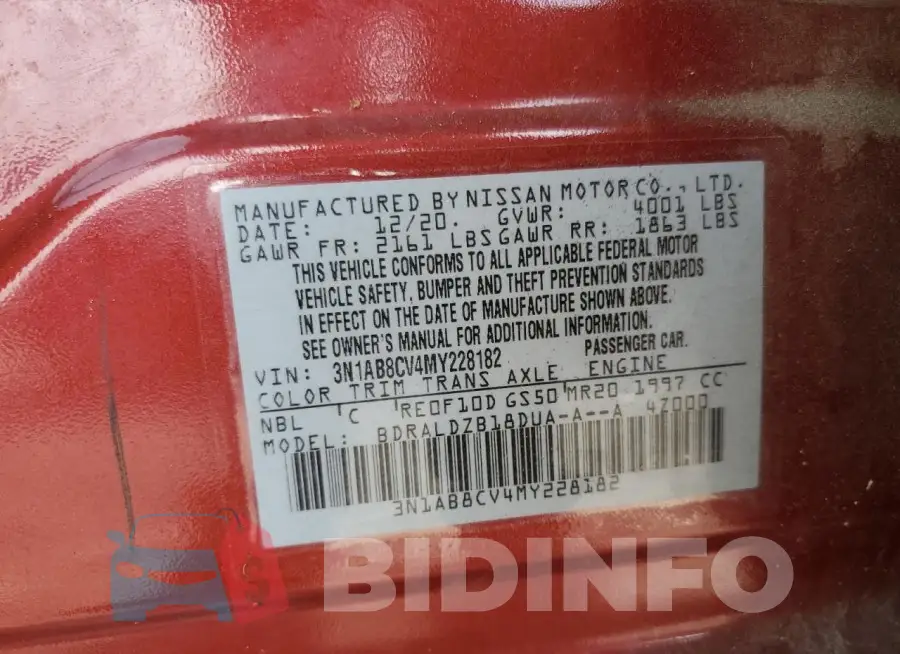 3N1AB8CV4MY228182 Photo# 13