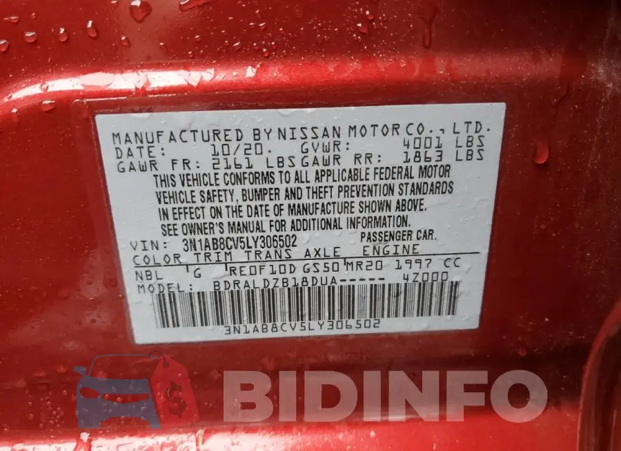 3N1AB8CV5LY306502 Photo# 13
