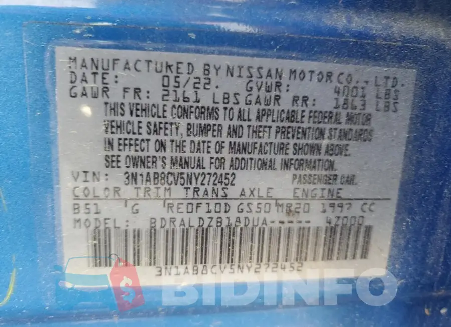 3N1AB8CV5NY272452 Photo# 12