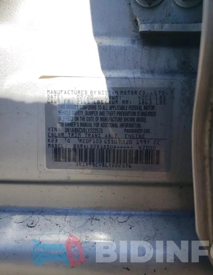 3N1AB8CV8LY222576 Photo# 12