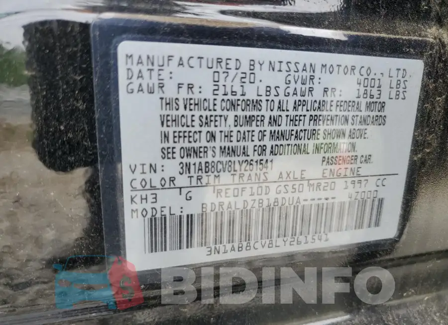 3N1AB8CV8LY261541 Photo# 12