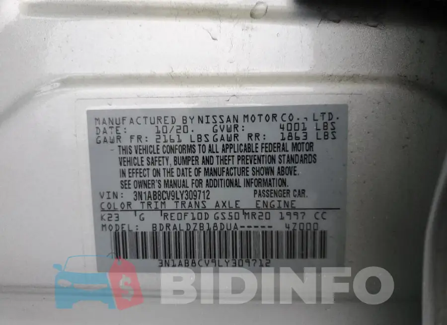 3N1AB8CV9LY309712 Photo# 13
