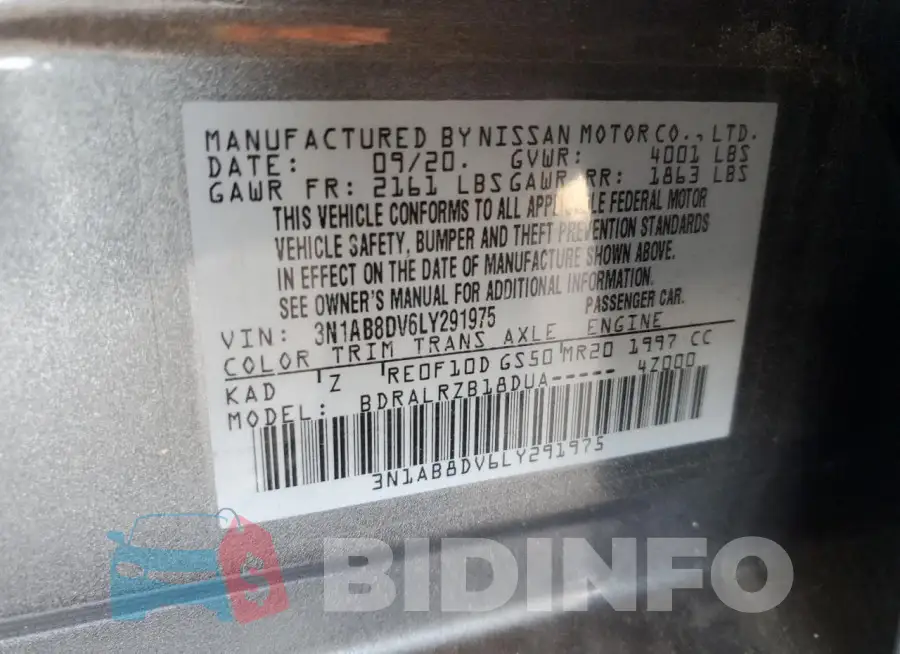 3N1AB8DV6LY291975 Photo# 12