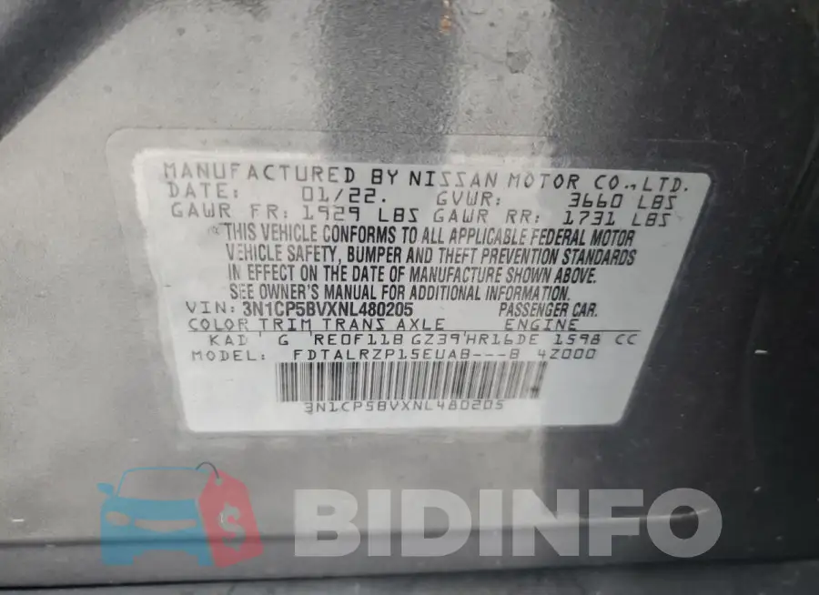 3N1CP5BVXNL480205 Photo# 13