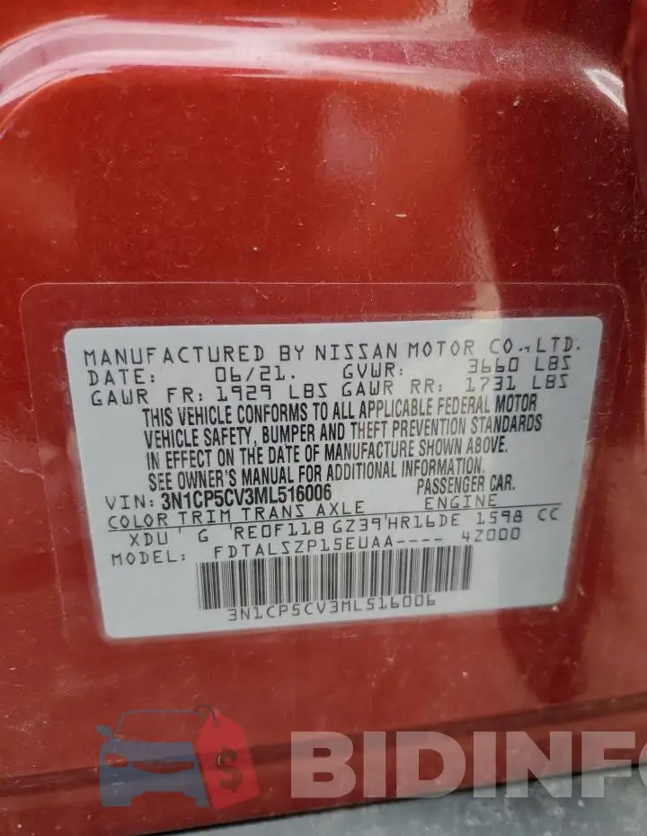 3N1CP5CV3ML516006 Photo# 13