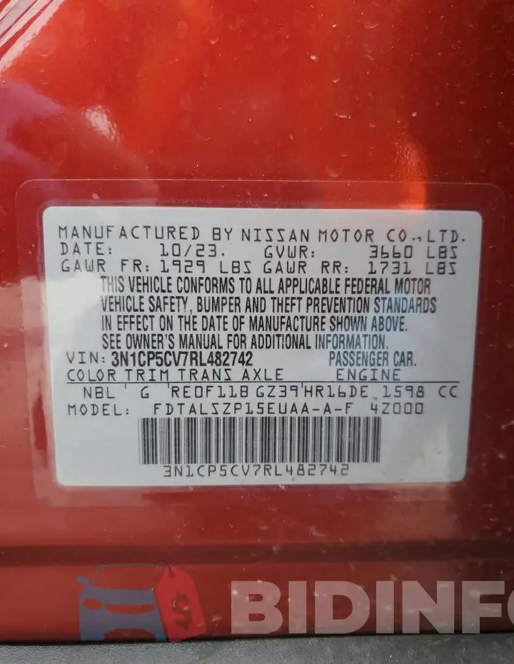 3N1CP5CV7RL482742 Photo# 13