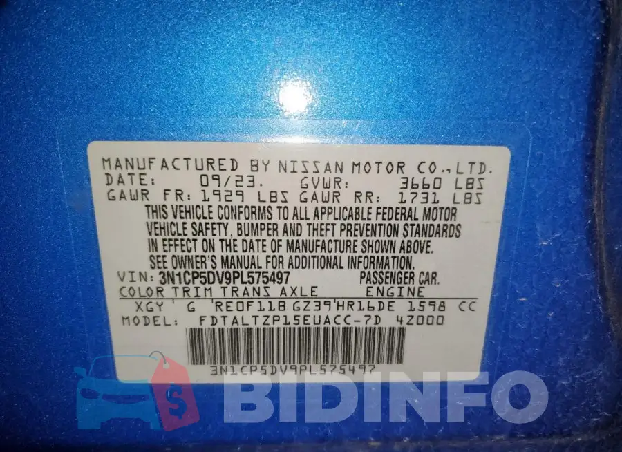 3N1CP5DV9PL575497 Photo# 13