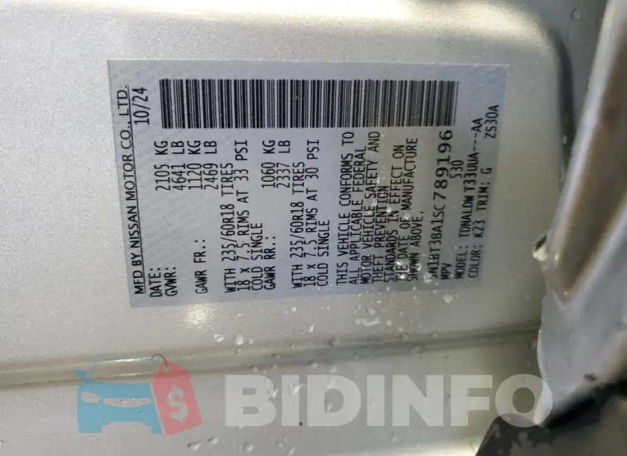 5N1BT3BA1SC789196 Photo# 13