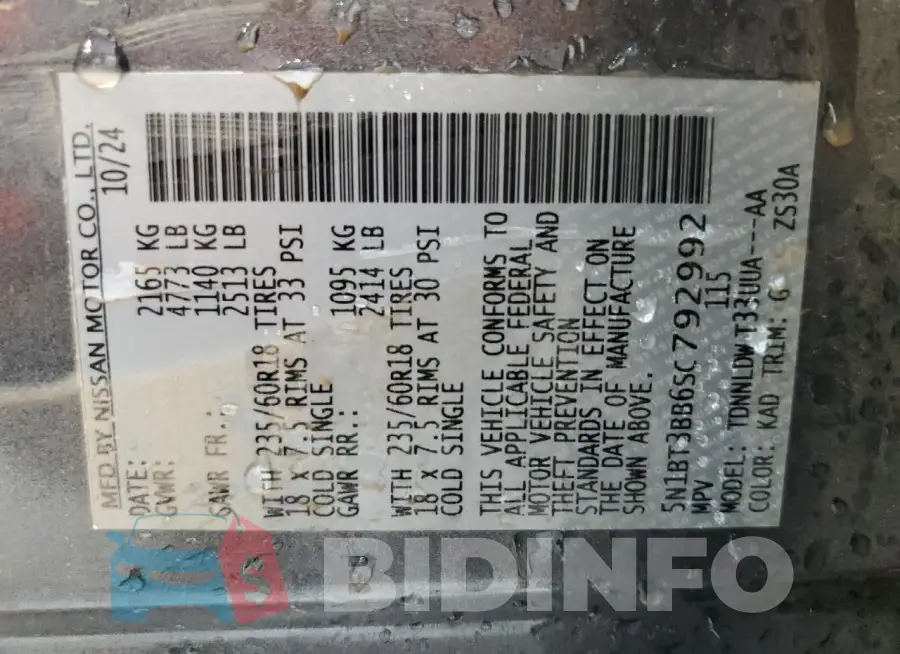 5N1BT3BB6SC792992 Photo# 14