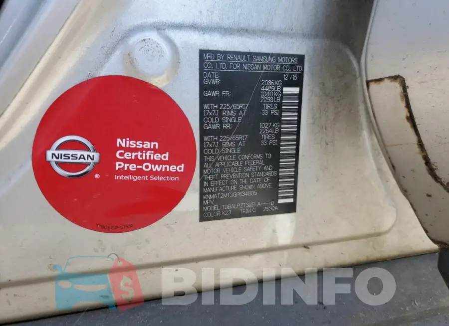 KNMAT2MT3GP634805 Photo# 13