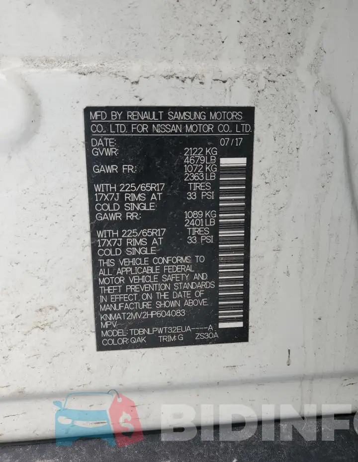 KNMAT2MV2HP604083 Photo# 13