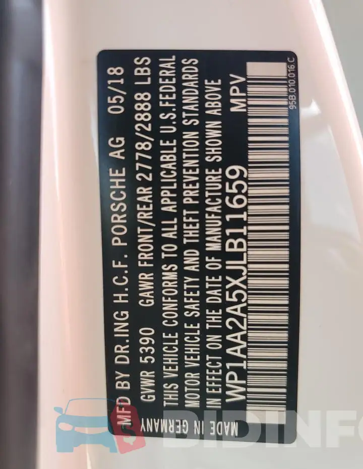 WP1AA2A5XJLB11659 Photo# 12