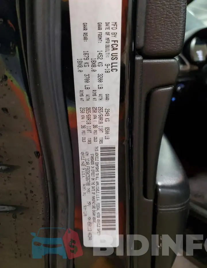 1C4RJFBG5KC526708 Photo# 14
