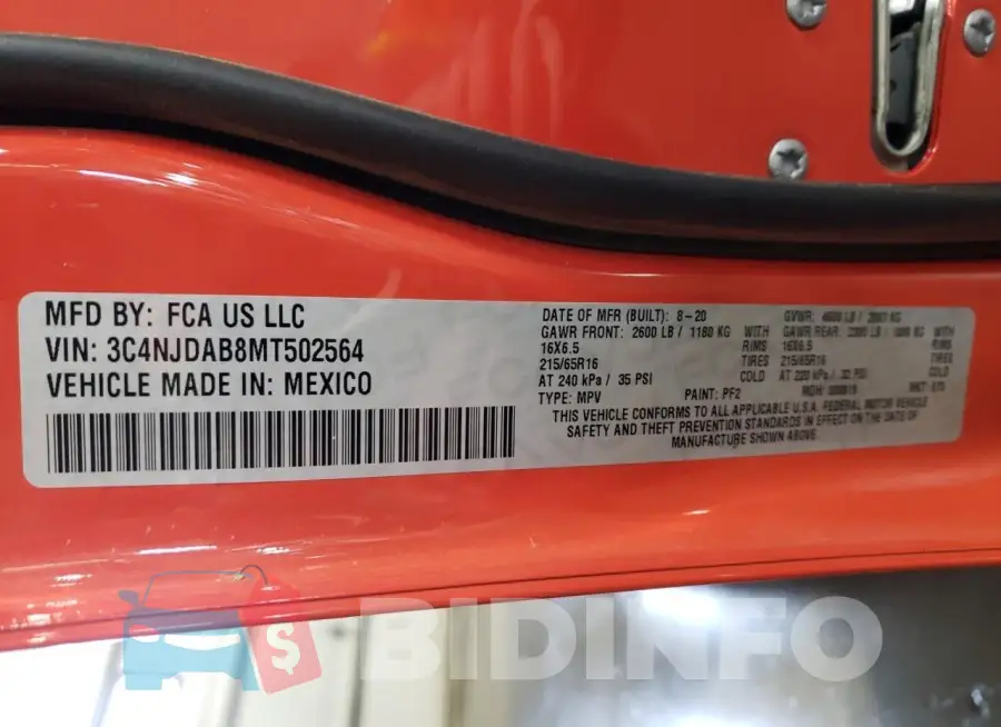 3C4NJDAB8MT502564 Photo# 14