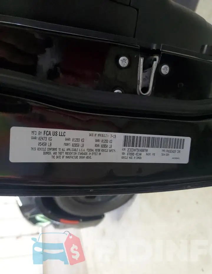 2C3CDXAT5KH688700 Photo# 12