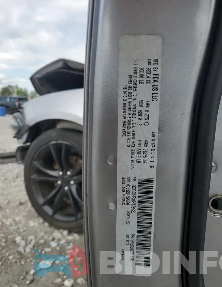 2C3CDXHGXGH179721 Photo# 13