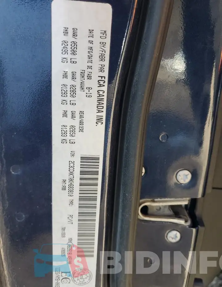 2C3CDXKT0KH683810 Photo# 13