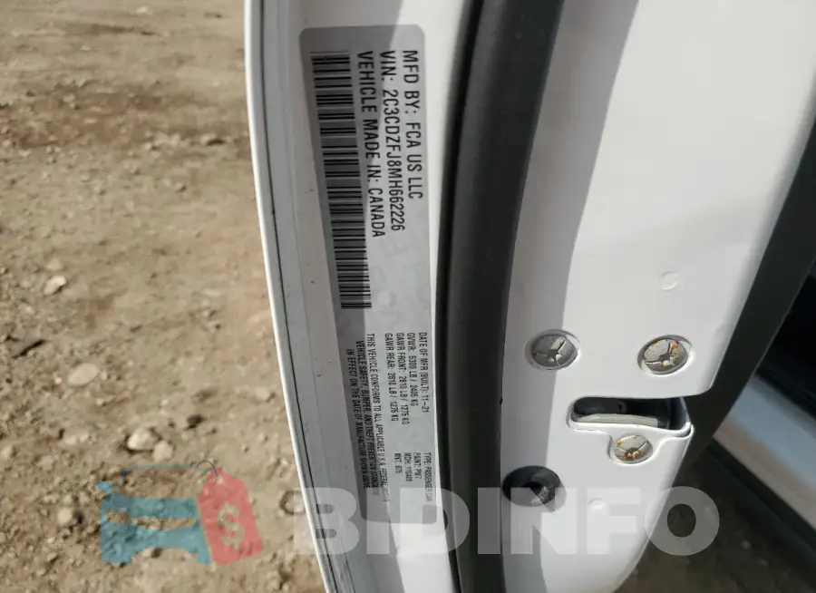2C3CDZFJ8MH662226 Photo# 12