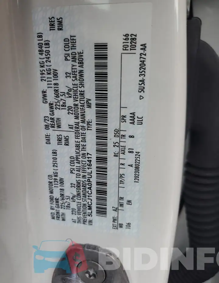 5LMCJ1CA0PUL16417 Photo# 12