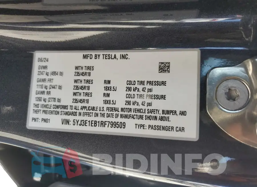 5YJ3E1EB1RF799509 Photo# 12