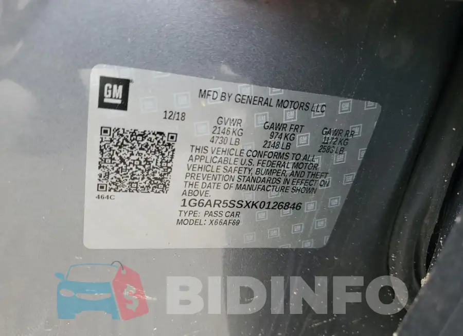 1G6AR5SSXK0126846 Photo# 12
