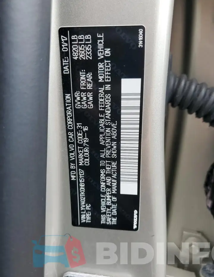LYV402TK0HB151137 Photo# 13