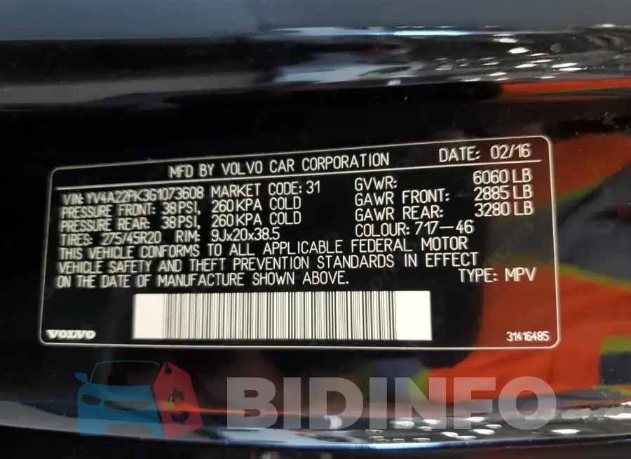 YV4A22PK3G1073608 Photo# 14