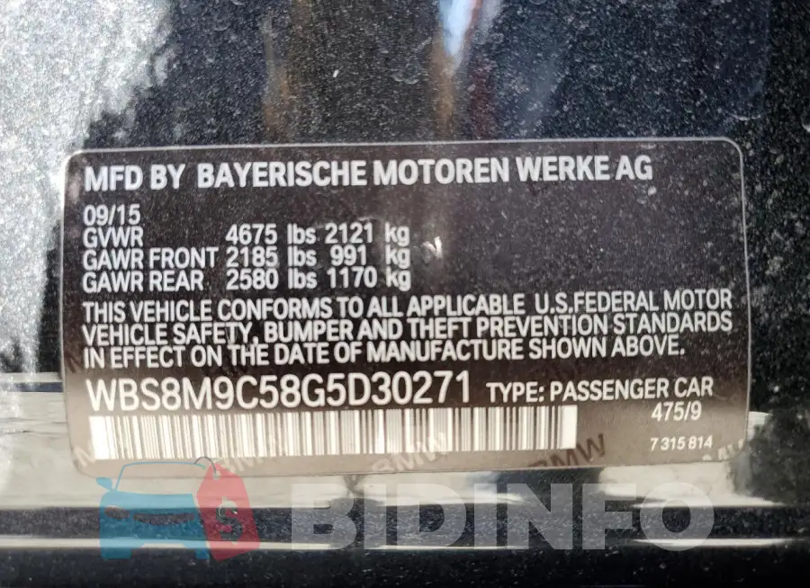 WBS8M9C58G5D30271 Photo# 13