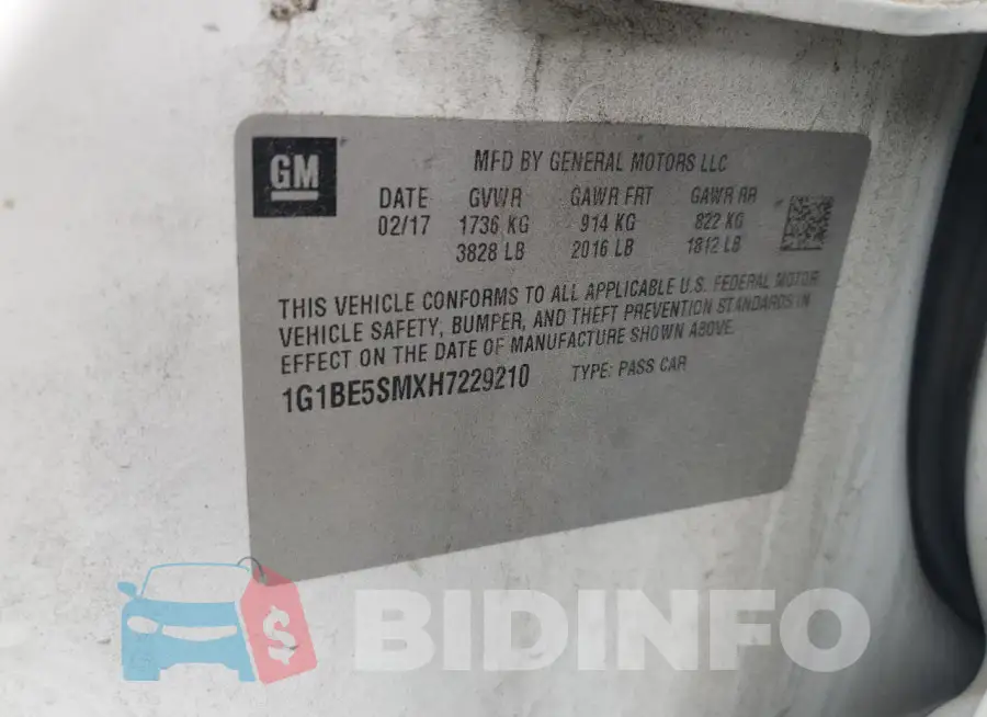 1G1BE5SMXH7229210 Photo# 12