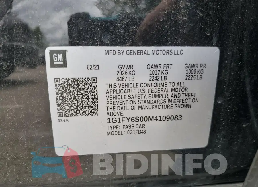 1G1FY6S00M4109083 Photo# 13