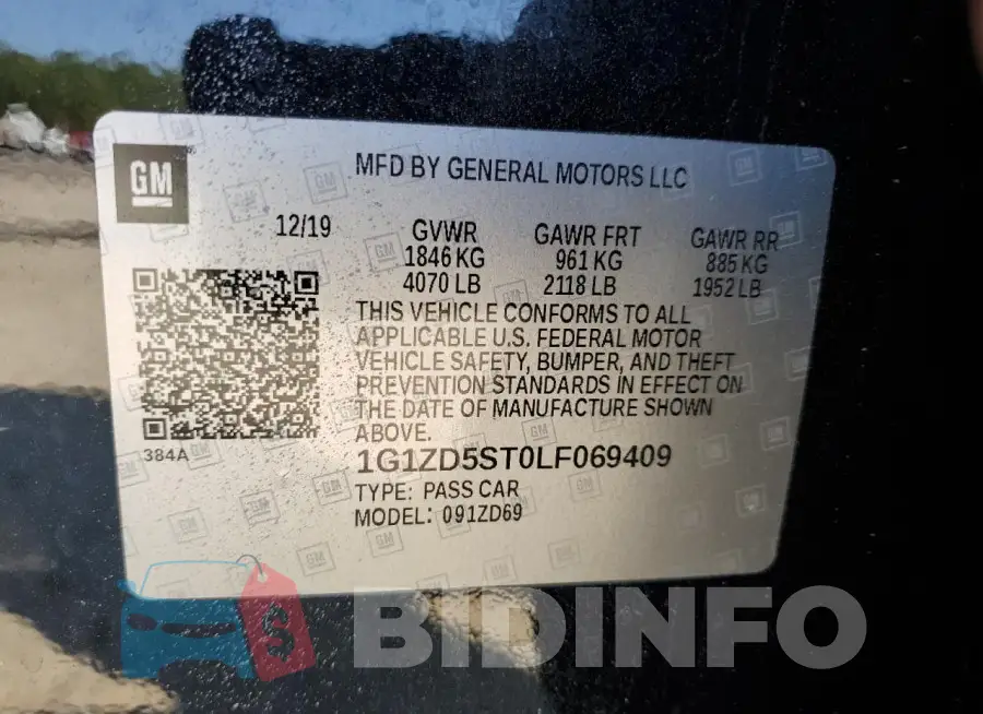1G1ZD5ST0LF069409 Photo# 12