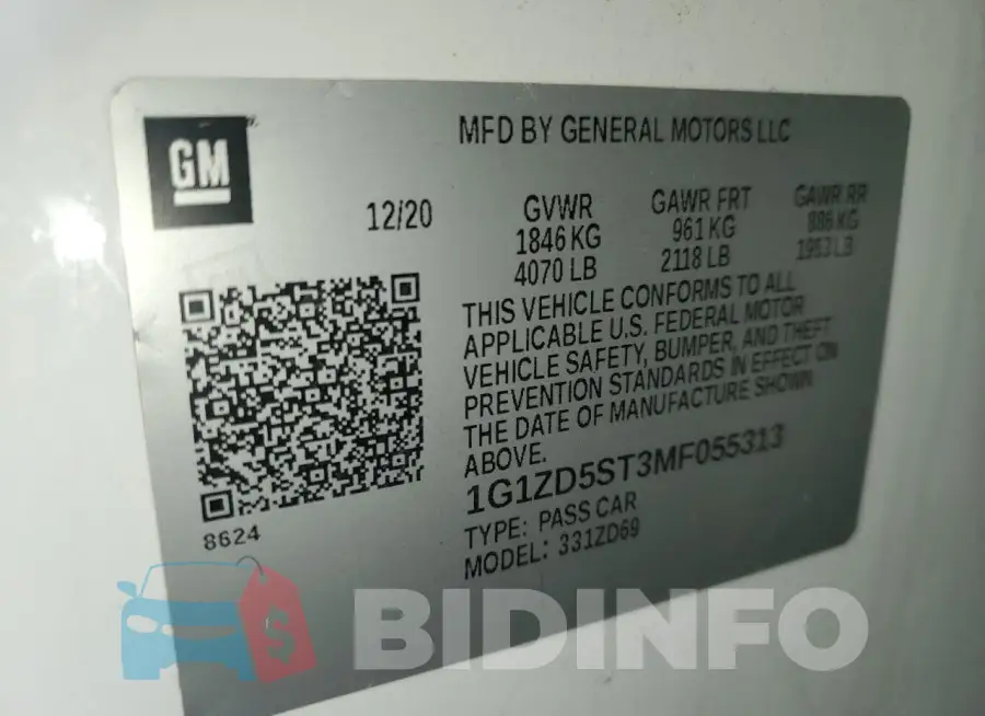 1G1ZD5ST3MF055313 Photo# 12