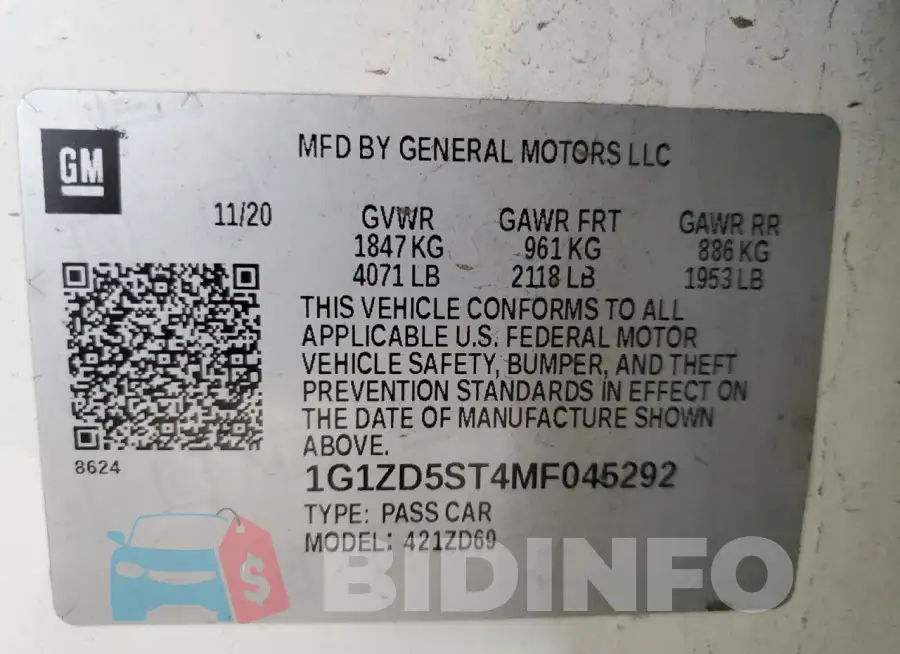 1G1ZD5ST4MF045292 Photo# 12