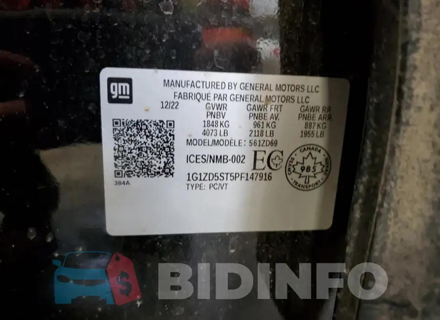 1G1ZD5ST5PF147916 Photo# 13