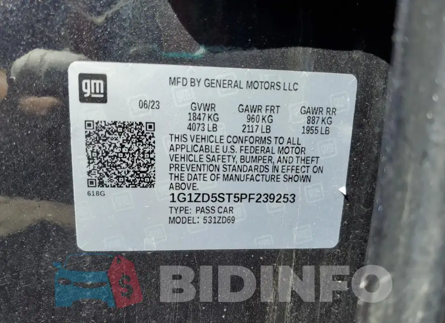 1G1ZD5ST5PF239253 Photo# 13
