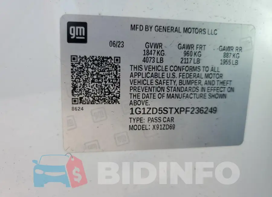 1G1ZD5STXPF236249 Photo# 13