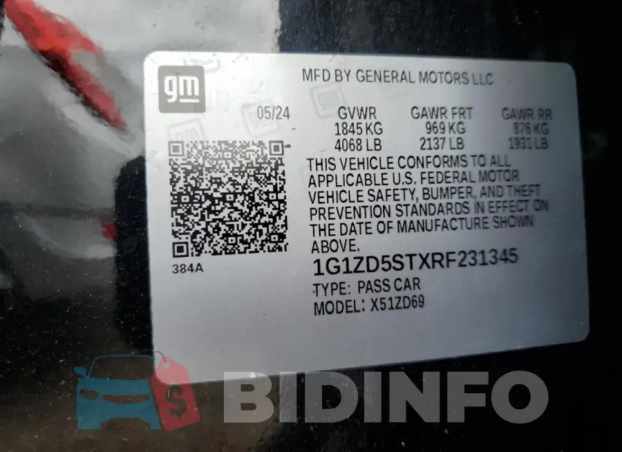 1G1ZD5STXRF231345 Photo# 12